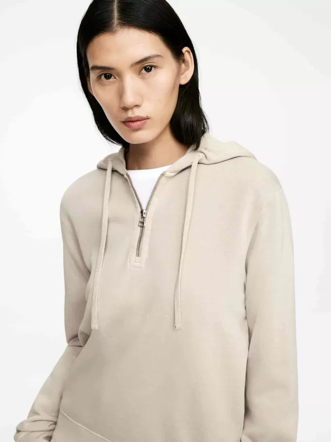 Half-Zip Cotton Hoodie