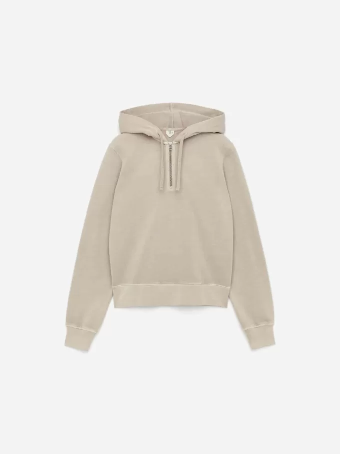 Half-Zip Cotton Hoodie