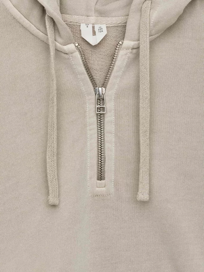 Half-Zip Cotton Hoodie