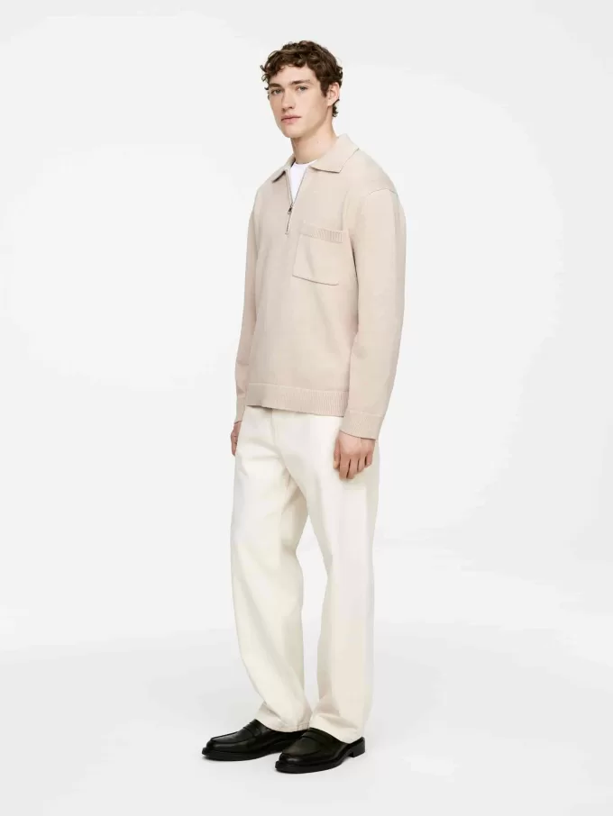 Half Zip Cotton Jumper