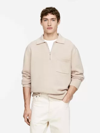 Half Zip Cotton Jumper