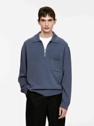 Half Zip Cotton Jumper