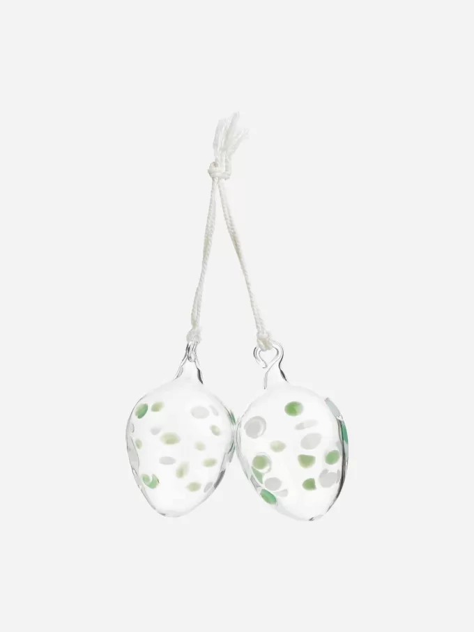 Hanging Glass Ornaments Set of 2