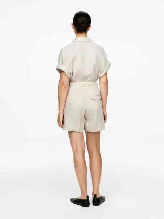 High Waist Linen Shorts