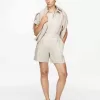 High Waist Linen Shorts