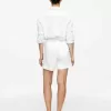 High Waist Linen Shorts