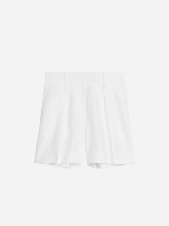 High Waist Linen Shorts