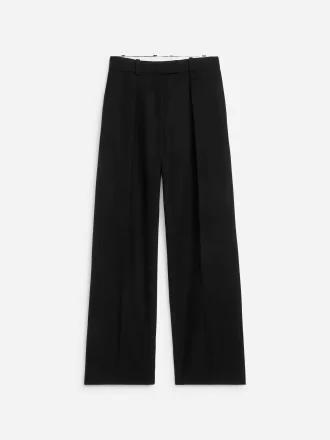 High-Waist Pleated Trousers