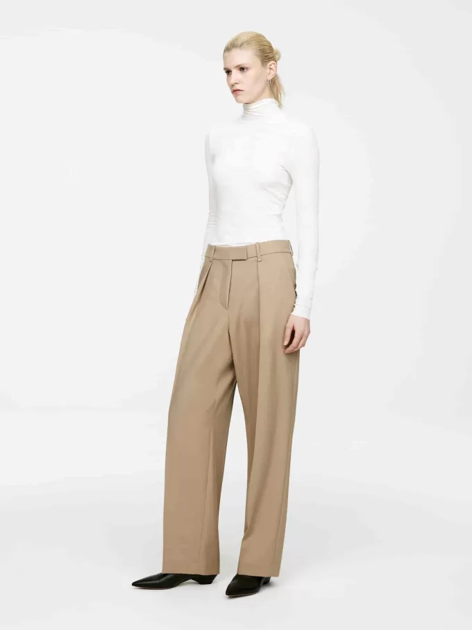 High-Waist Tailored Trousers