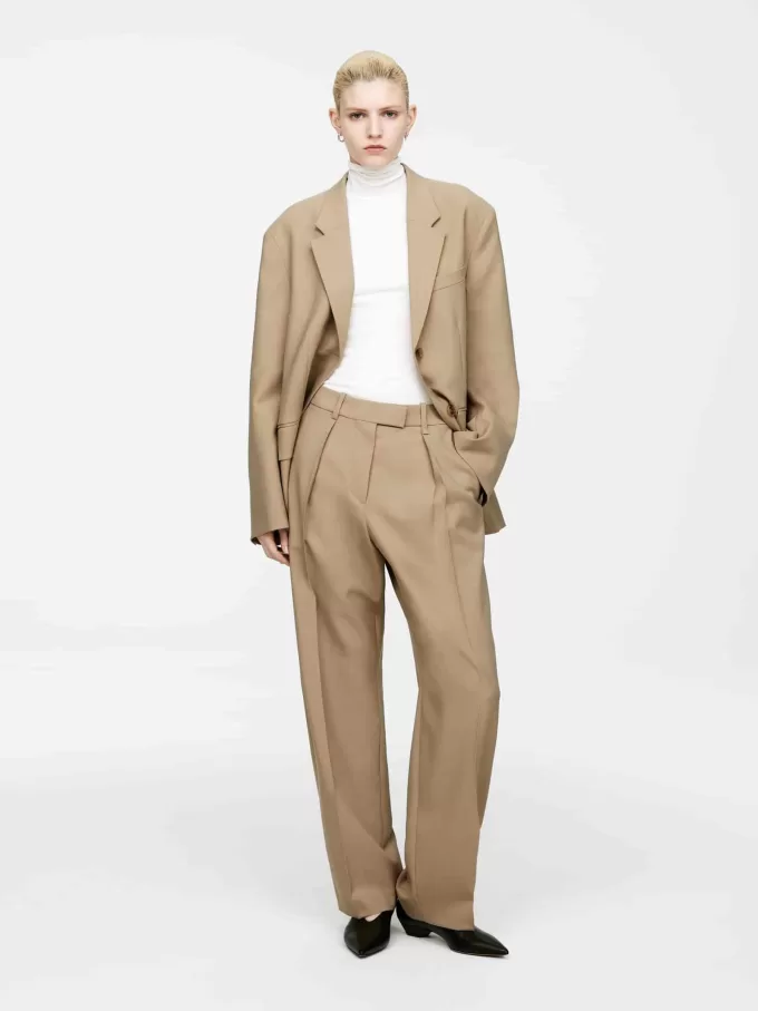 High-Waist Tailored Trousers