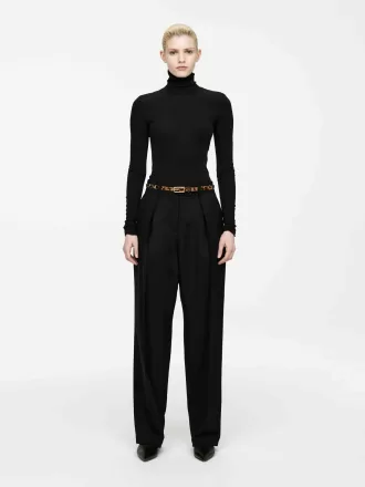 High-Waist Tailored Trousers