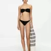 High-Waist Textured Bikini Briefs