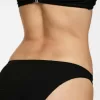 High-Waist Textured Bikini Briefs
