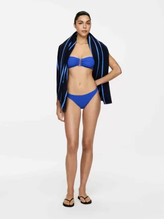High-Waist Textured Bikini Briefs