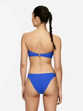High-Waist Textured Bikini Briefs