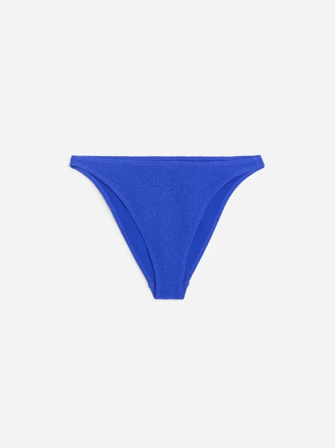 High-Waist Textured Bikini Briefs