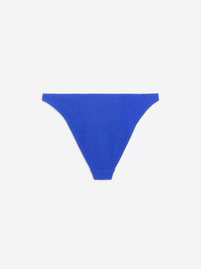 High-Waist Textured Bikini Briefs