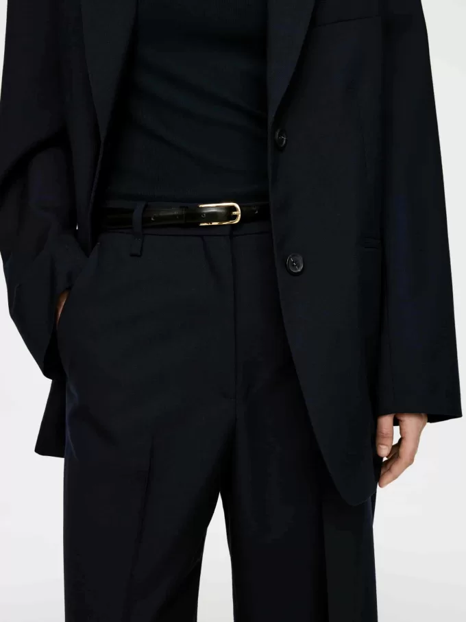 Hopsack Wool Trousers