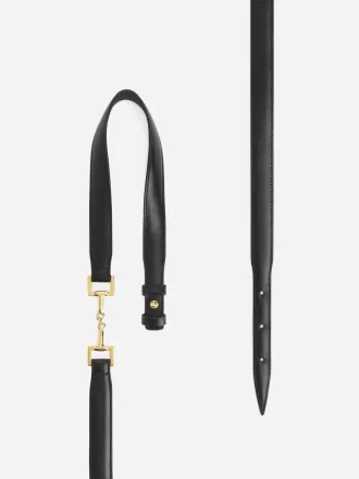 Horsebit Buckle Leather Belt