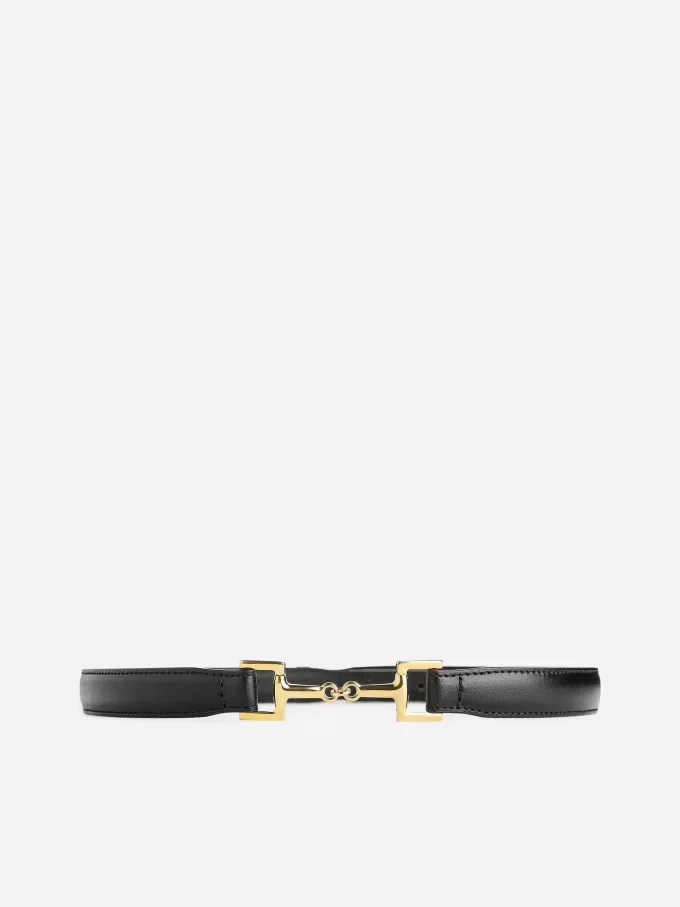 Horsebit Buckle Leather Belt