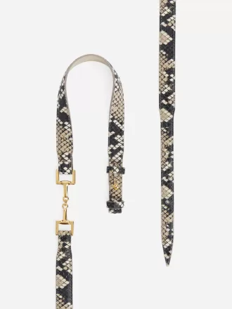 Horsebit Buckle Leather Belt