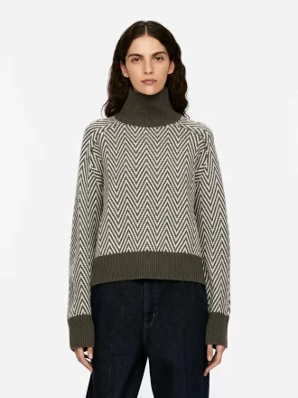 Jaquard-Knit Wool Jumper