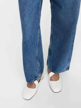Lacquered Leather Ballet Flats