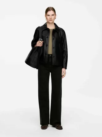 Large Leather Bucket Bag
