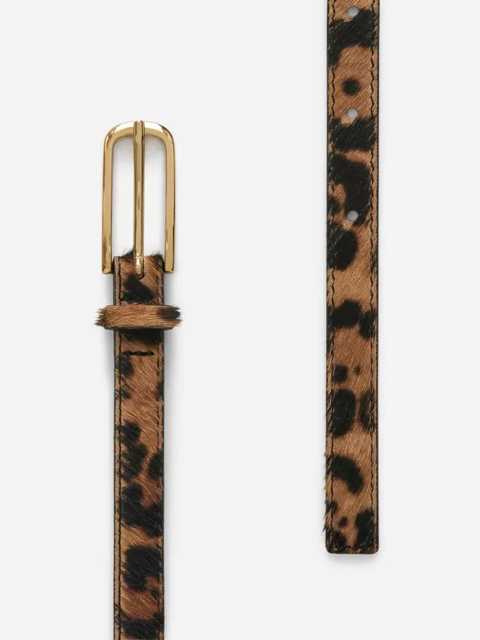 Leo-Print Leather Belt Leo-Print Leather Belt