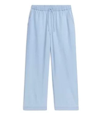 Light Denim Drawstring Trousers Light Denim Drawstring Trousers