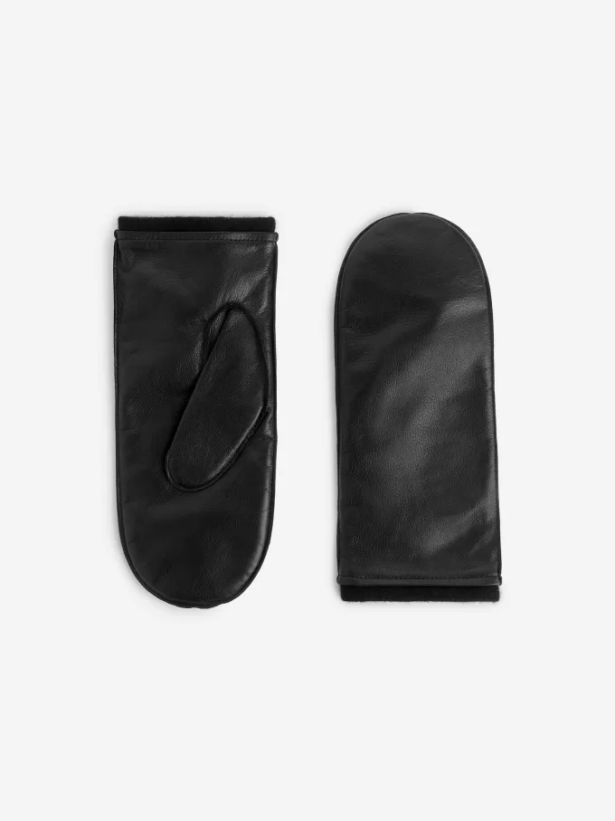 Lined Leather Mittens