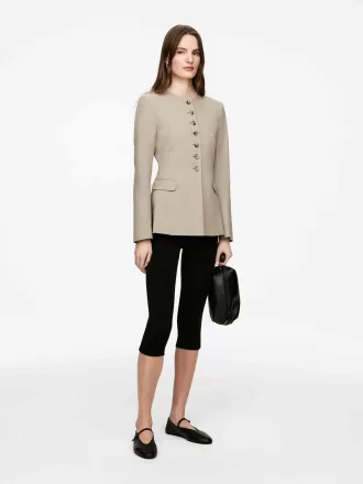 Linen-Blend Blazer