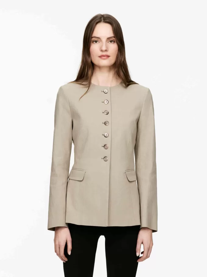Linen-Blend Blazer
