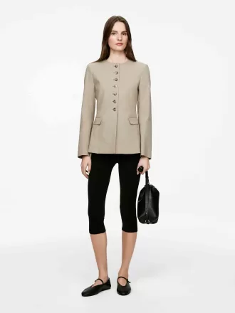 Linen-Blend Blazer