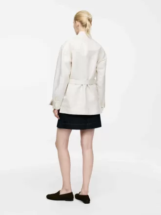 Linen Blend Pop-Over Shirt