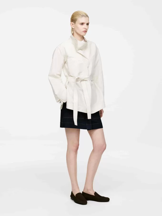 Linen Blend Pop-Over Shirt