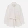Linen Blend Pop-Over Shirt