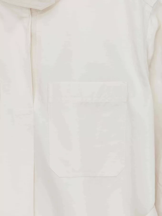 Linen Blend Pop-Over Shirt