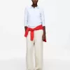 Linen Drawstring Trousers