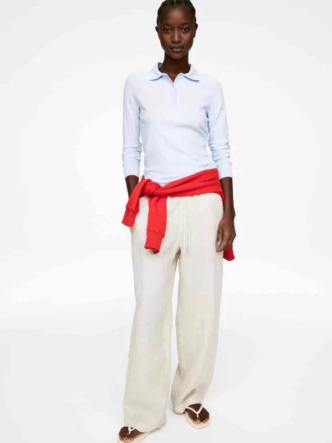 Linen Drawstring Trousers
