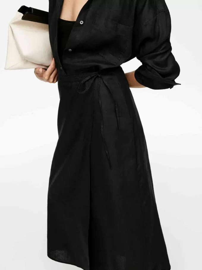 Linen Wrap Skirt