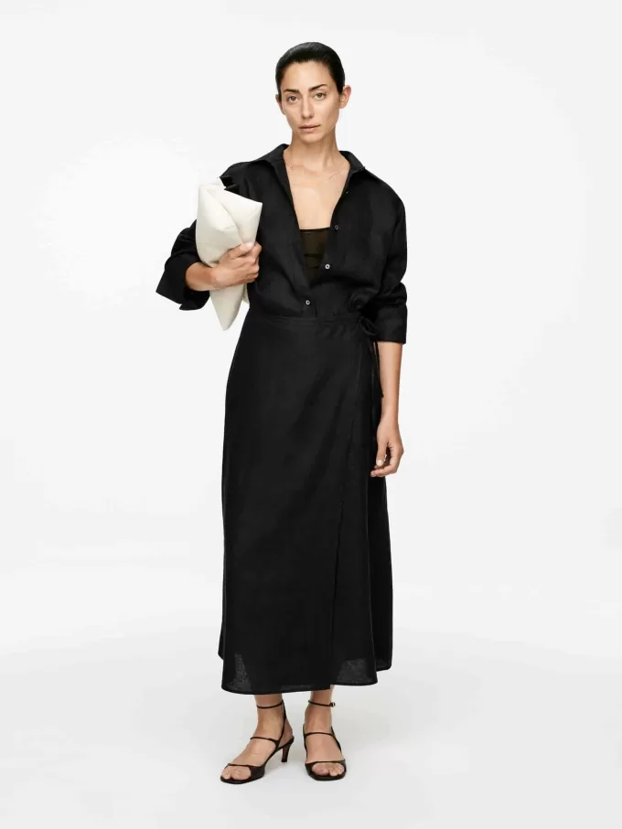 Linen Wrap Skirt