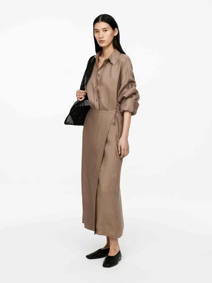 Linen Wrap Skirt