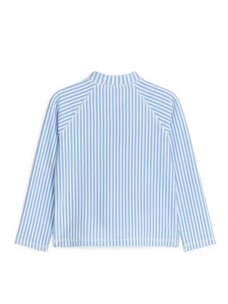 Long-Sleeve UV Seersucker Top