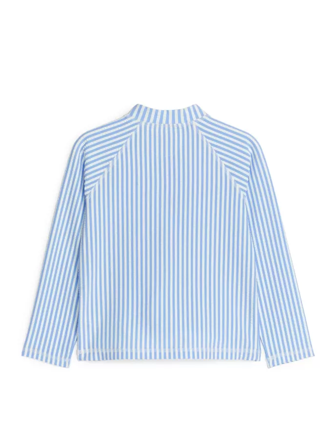 Long-Sleeve UV Seersucker Top