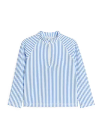 Long-Sleeve UV Seersucker Top