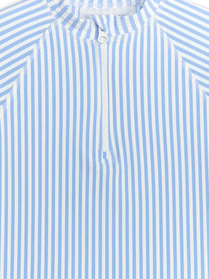 Long-Sleeve UV Seersucker Top