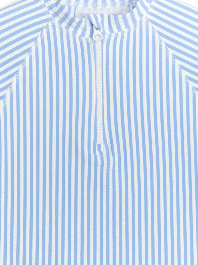Long-Sleeve UV Seersucker Top
