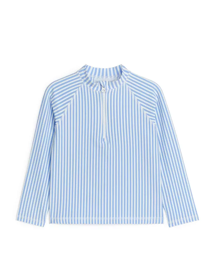 Long-Sleeve UV Seersucker Top