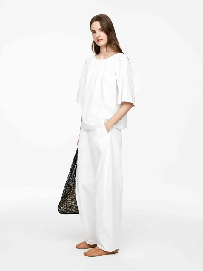 Loose-Fit Crêpe Top
